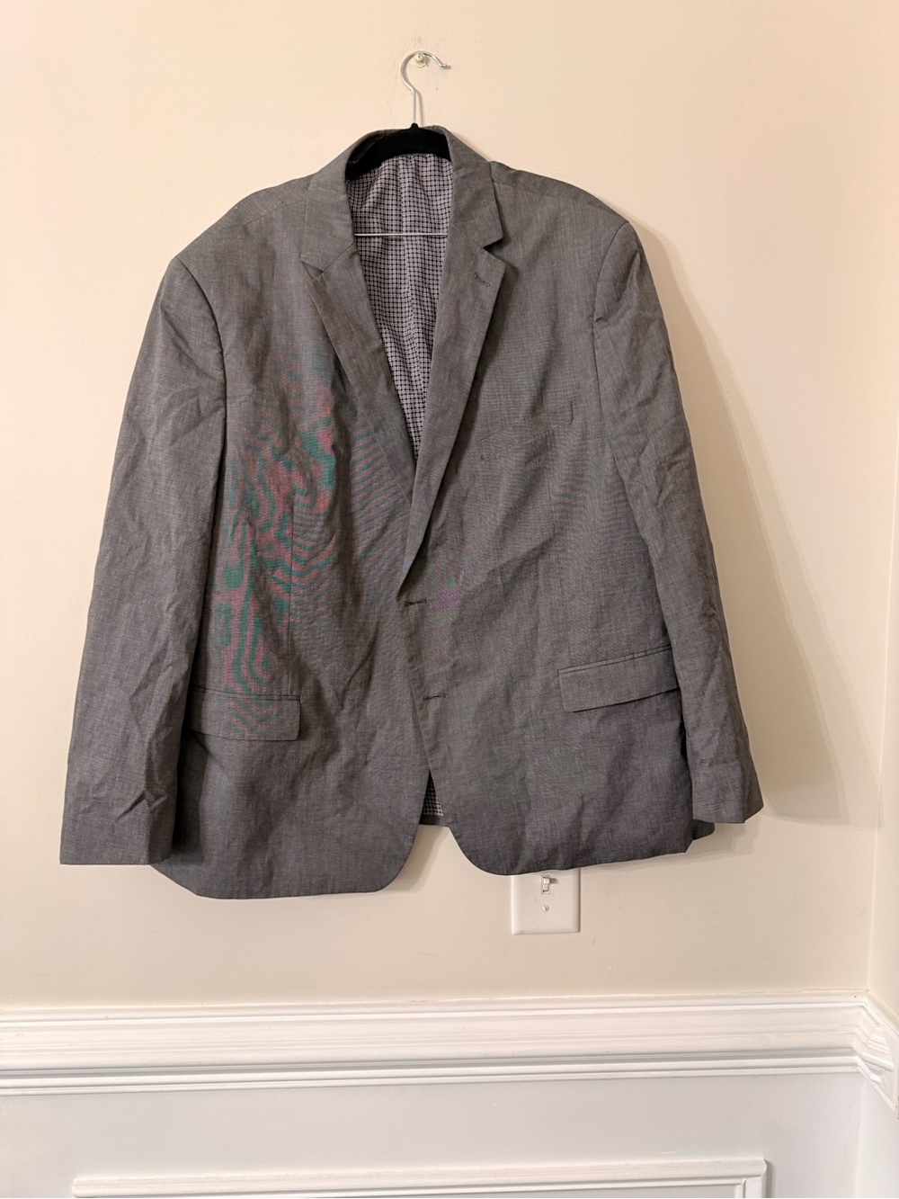 Men's Gray Single-Breasted Blazer